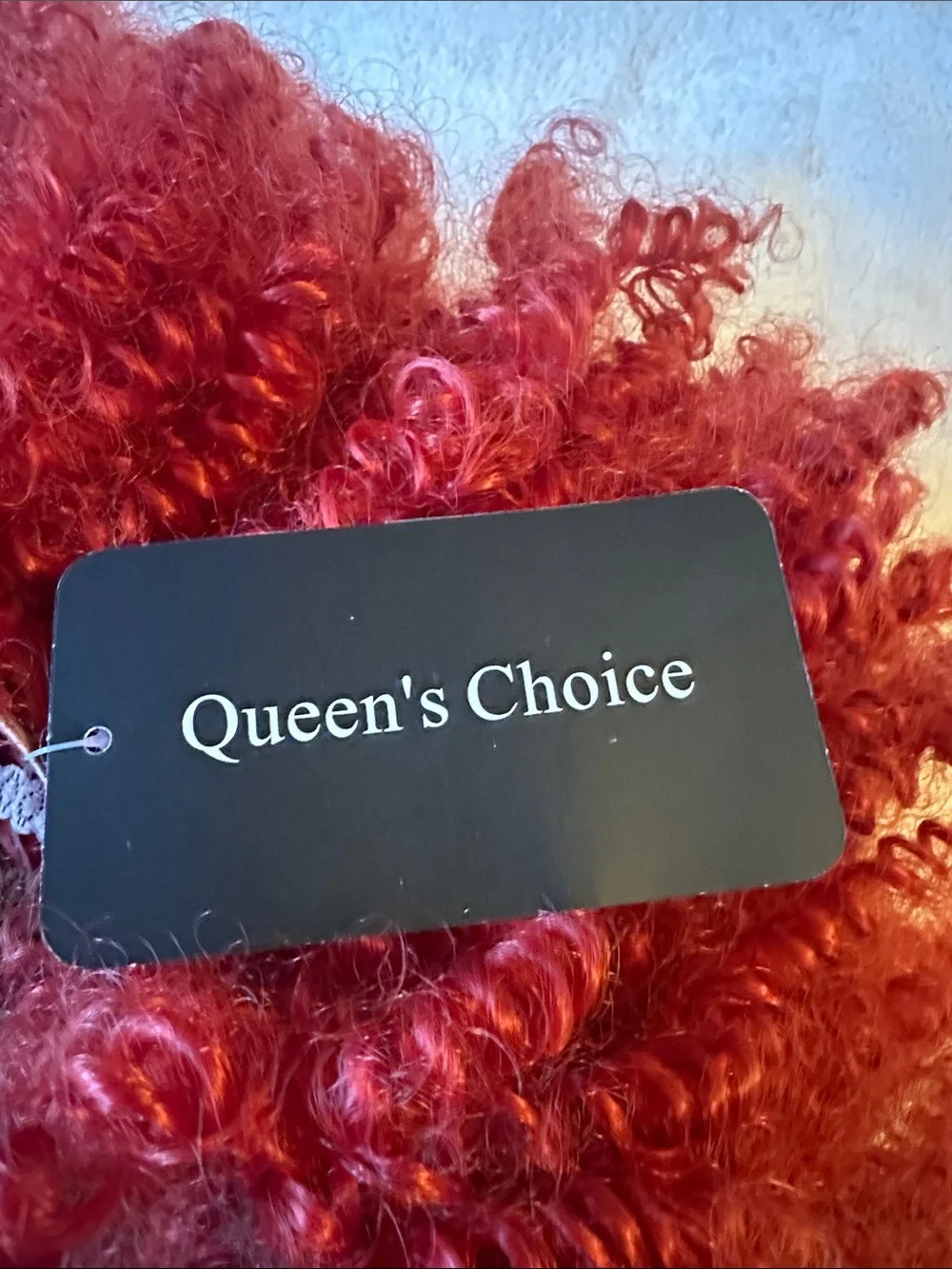 Deep Red Curly Synthetic Wig for Women — Voluminous Style
